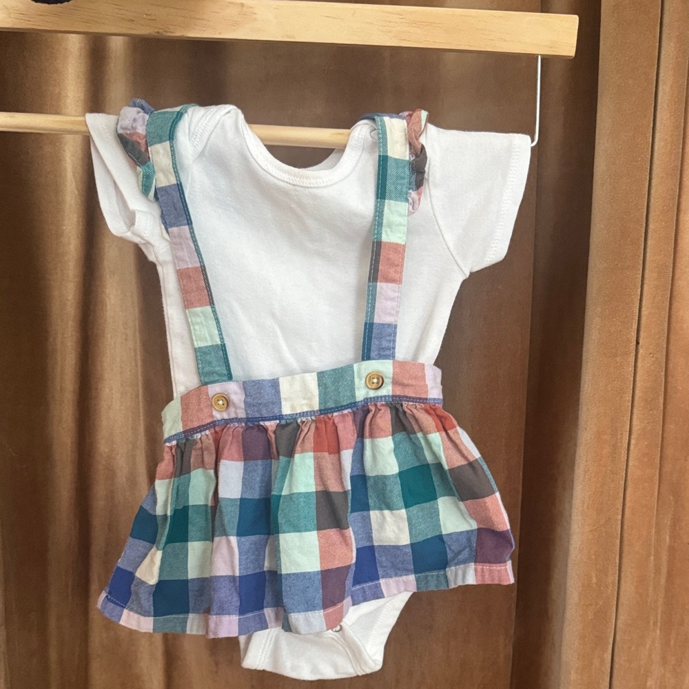 Cat & Jack Plaid Baby Romper